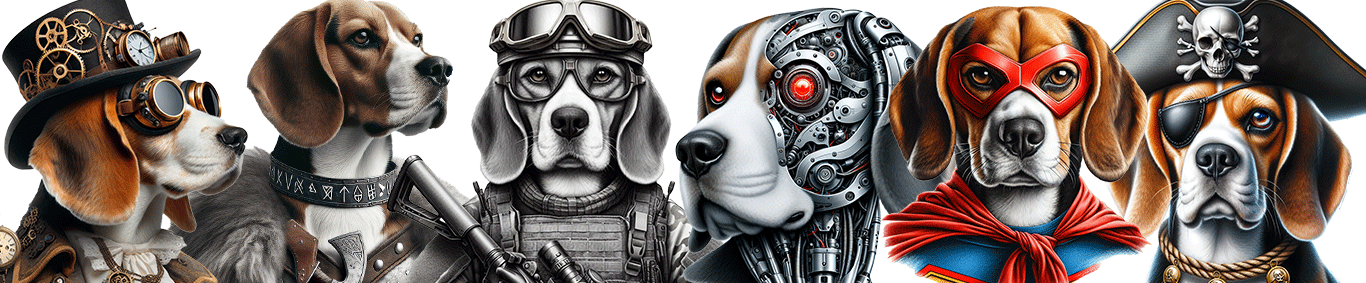 collection patch Beagle pour harnais chien