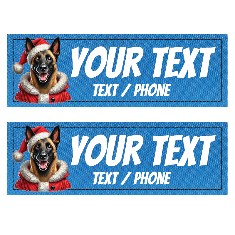 Patch Personnalisé à Fond Bleu Clair étiquettes compatibles avec les Harnais Julius, Onetigris, Rabittgoo