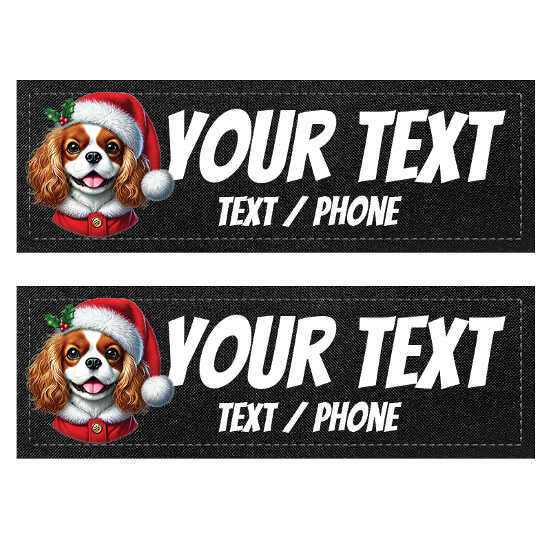 Patch Personnalisé chien à Fond noir étiquettes compatibles avec les Harnais Julius, Onetigris, Rabittgoo