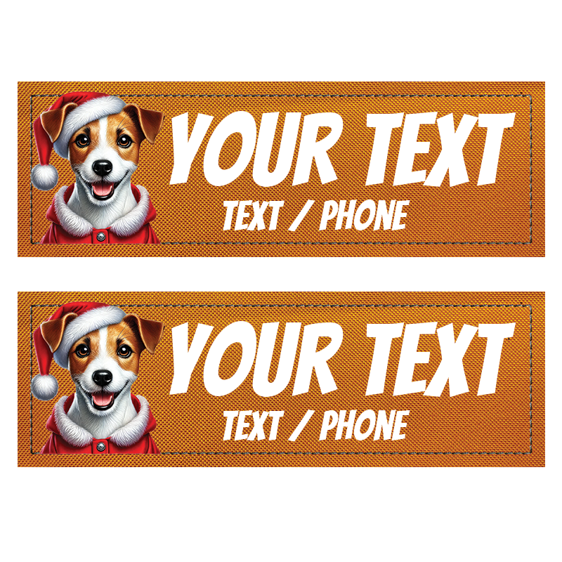 Patch Personnalisé chien à Fond Orange étiquettes compatibles avec les Harnais Julius, Onetigris, Rabittgoo