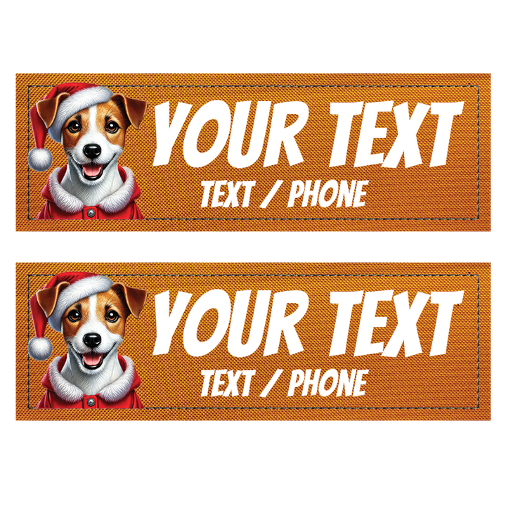 Patch Personnalisé chien à Fond Orange étiquettes compatibles avec les Harnais Julius, Onetigris, Rabittgoo