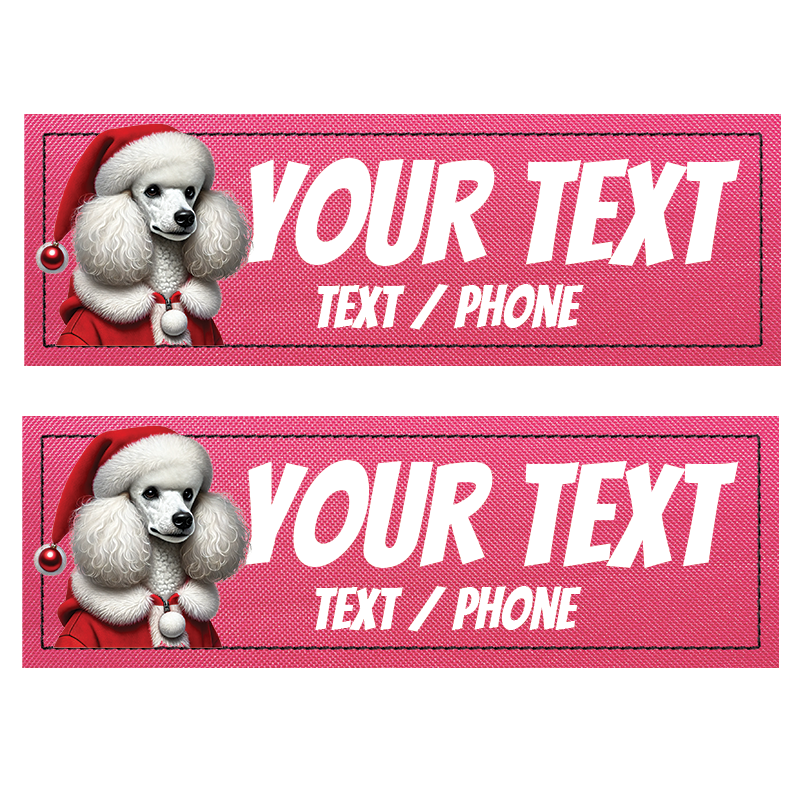 Patch Personnalisé chien à Fond Rose étiquettes compatibles avec les Harnais Julius, Onetigris, Rabittgoo