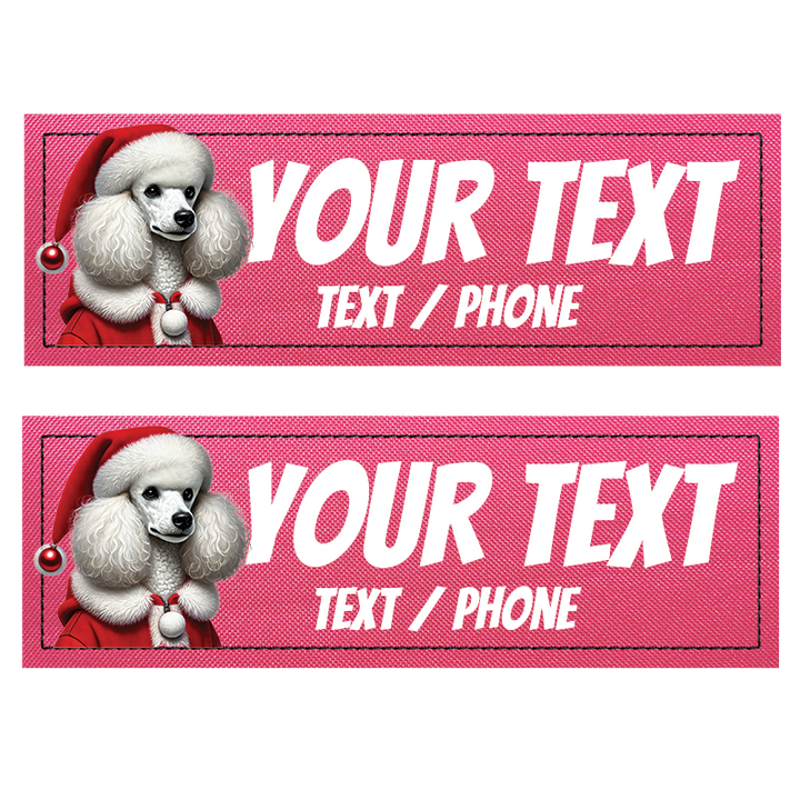 Patch Personnalisé chien à Fond Rose étiquettes compatibles avec les Harnais Julius, Onetigris, Rabittgoo