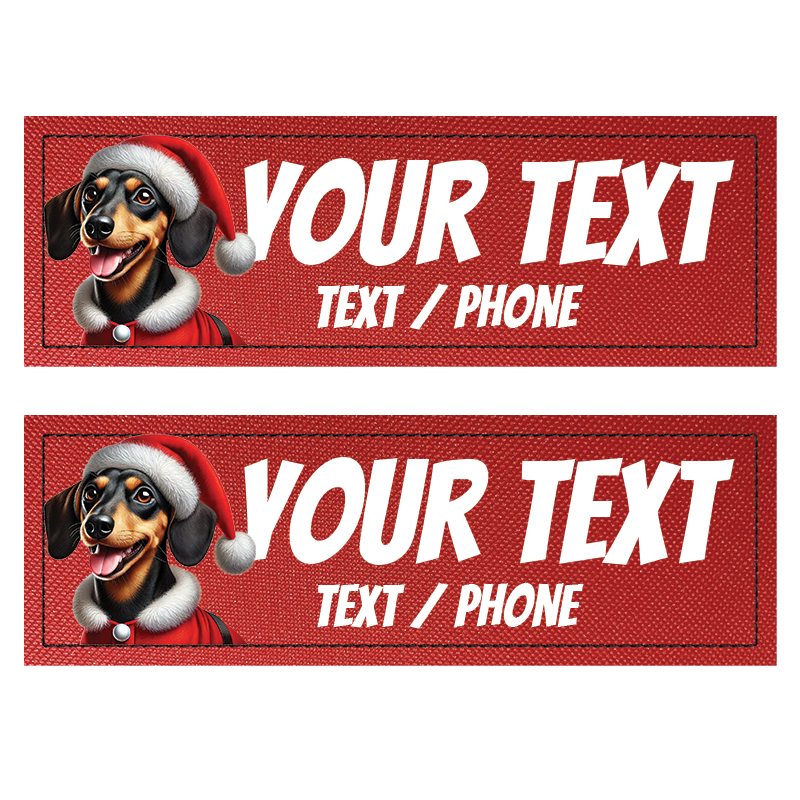 Patch Personnalisé chien à Fond rouge étiquettes compatibles avec les Harnais Julius, Onetigris, Rabittgoo