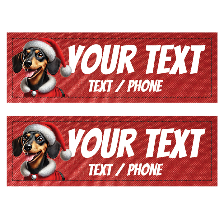 Patch Personnalisé chien à Fond rouge étiquettes compatibles avec les Harnais Julius, Onetigris, Rabittgoo