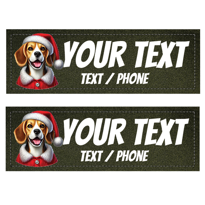 Patch Personnalisé chien à Fond Vert Olive étiquettes compatibles avec les Harnais Julius, Onetigris, Rabittgoo